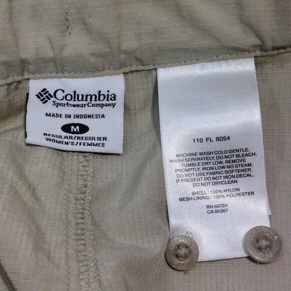 Columbia Women's Medium PFG Roll Up Pants Reg. Beige Omni Shade Hiking - Picture 8 of 12